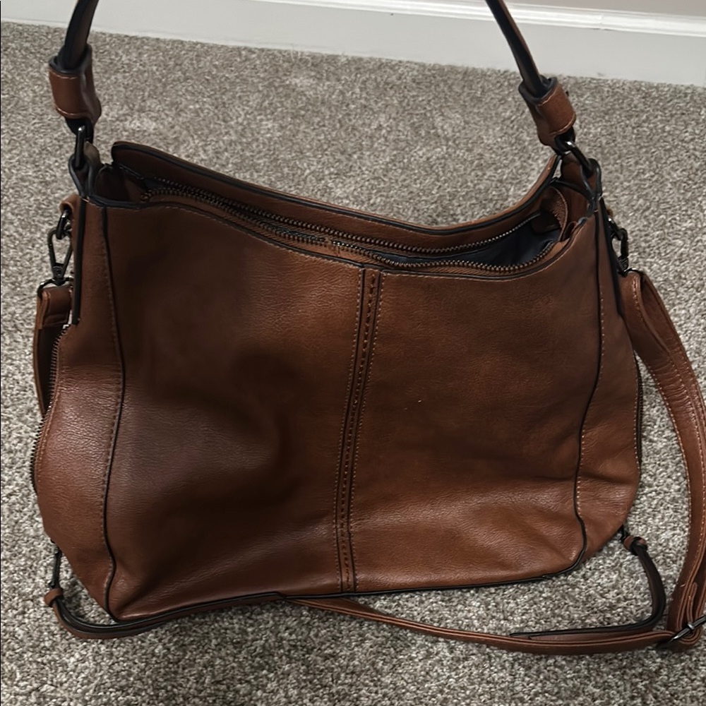 Brown Leather Shoulder Bag